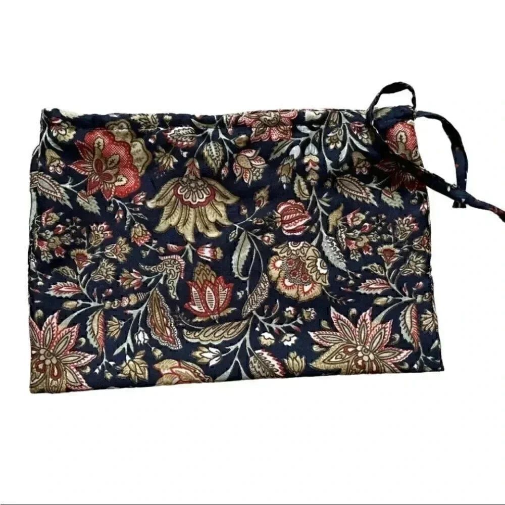 Floral Bohemian Rectangular Fall Lightweight Brown Black Handmade Bag, SZ S - Picture 4 of 6